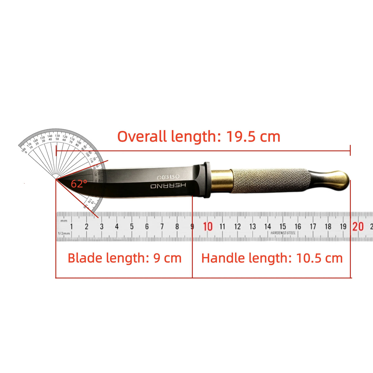 Herring - Commemorative Compact Mini Straight Knife, made of N690 steel, with brass handle, handcrafted as a collectible knife