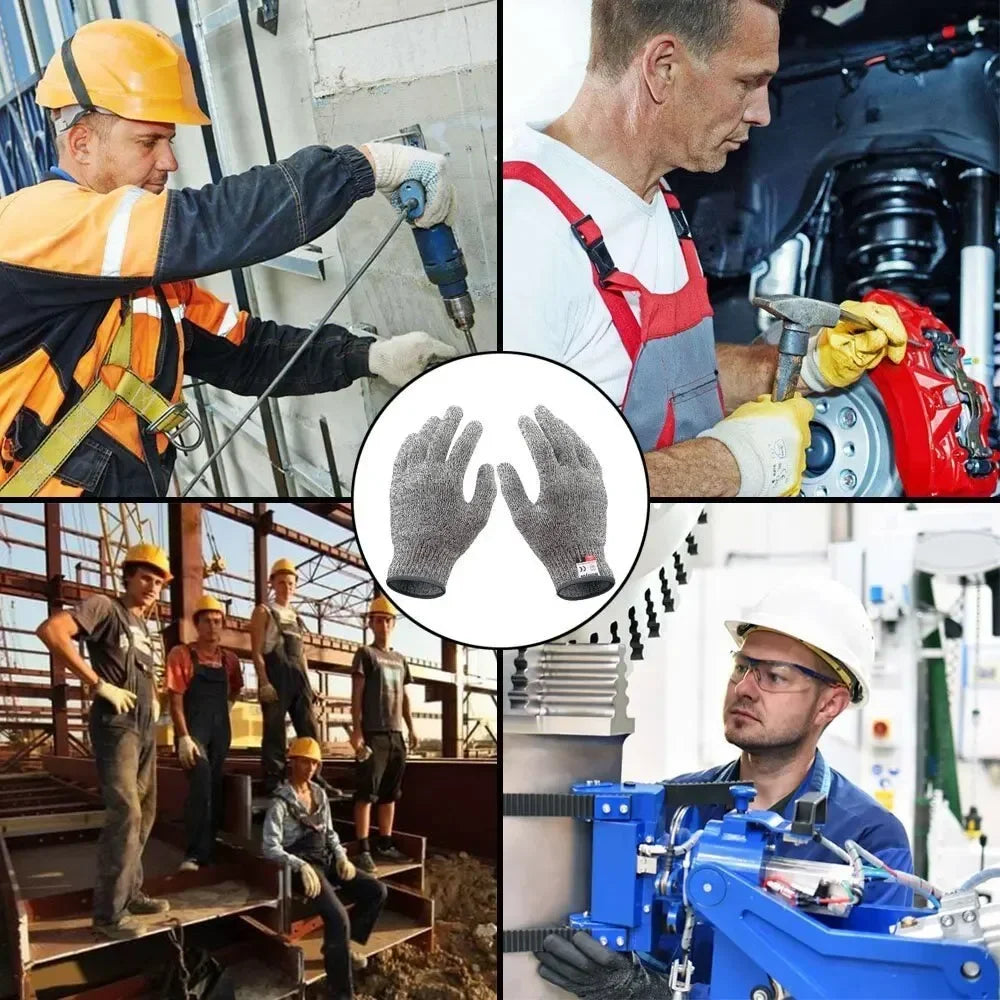 HPPE Level 5 Safety Anti Cut Resistant Gloves High-strength Industry Kitchen Anti-Scratch Anti-cut Glass Cutting Multi-Purpose