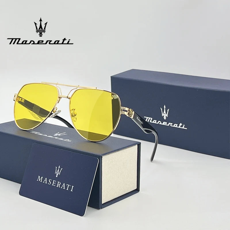 MASERATI Car High End UV400 Polarized Glasses For Quattroporte Levante Ghibli Mc20 Mcpura GT GranCabrio Grecale Drive Sunglasses