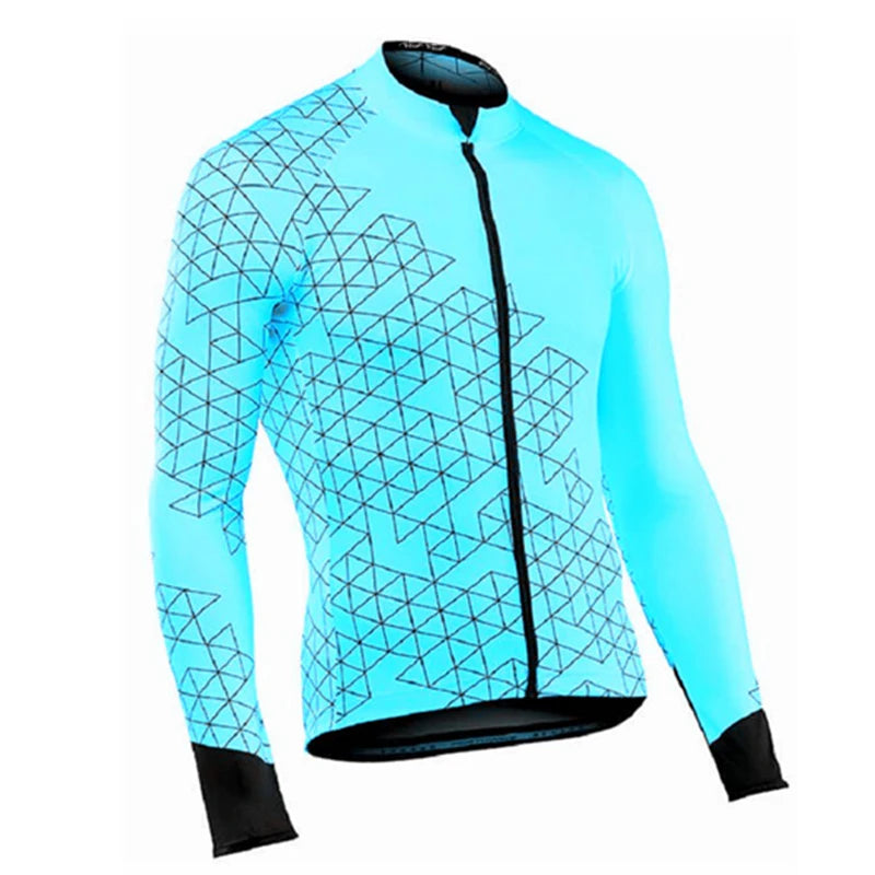 Fluorescent Yellow Men Autumn Bicycle Clothing Road Racing Clothes Breathable Spring Bike Shirt Long Sleeve Cycling Jersey