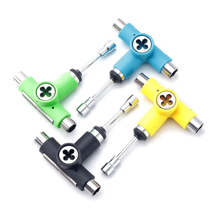 Skateboard T-tool Combination Skateboard Tool Die Sleeve Buckle Portable Into Semi-Automatic Multi-Functional Disassembly