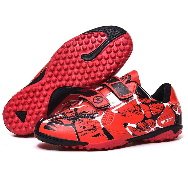 Kids Soccer Shoes FG/TF School Football Boots Boys Girls Cleats Grass Sneakers Child Outdoor Athletic Training Sports Footwear