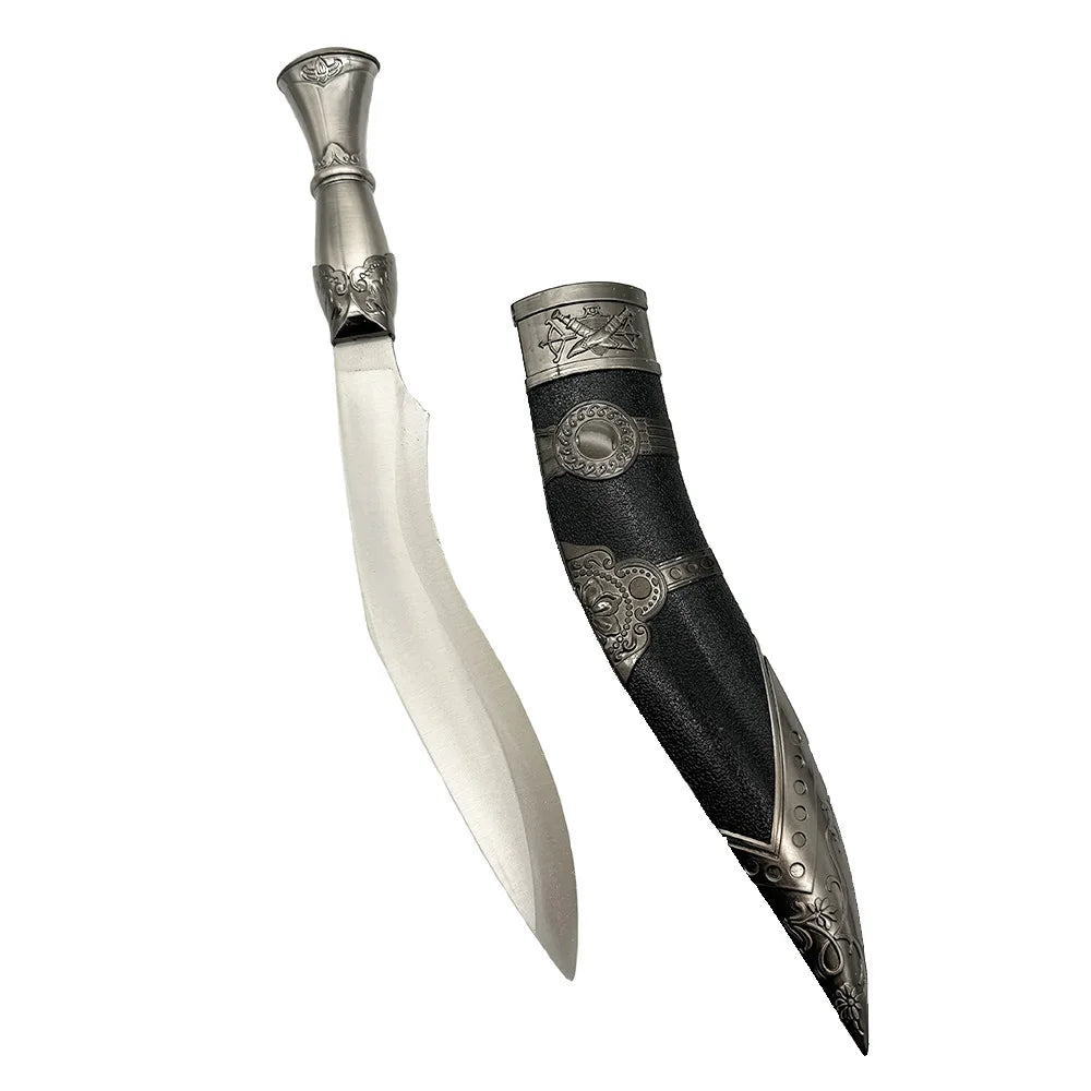 38cm Nepalese Kukri Uncut Blade Machete Weapons Model High Quality Desktop Display Ornaments Collection Birthday Gift for Boys