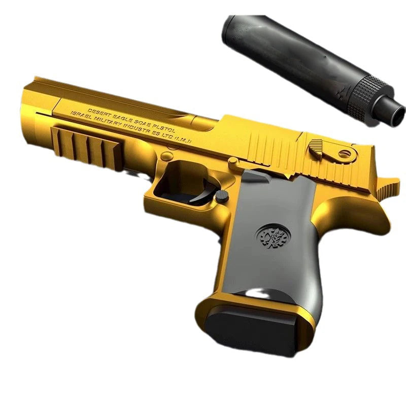 ZZ Powerful Desert Eagle Toy Gun Shell Airsoft Pistol Soft Foam Bullet Outdoor CS Paintball for Shooting Game Birthday Gift