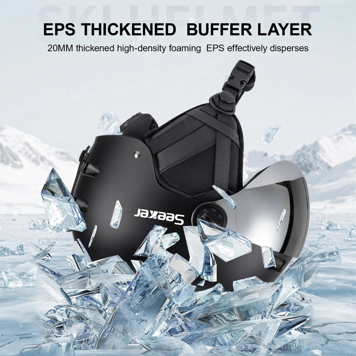 Seeker ski helmet is lightweight, impact-resistant, winter men's and women's snowmobile skateboard outdoor sports helmet