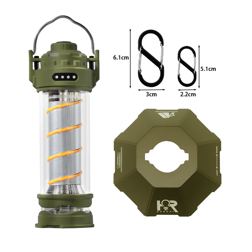 Outdoor LED Camping Light with Tripod 5 Modes USB Charging Emergency Portable Tent Warm Lamp Portable Camping Lantern
