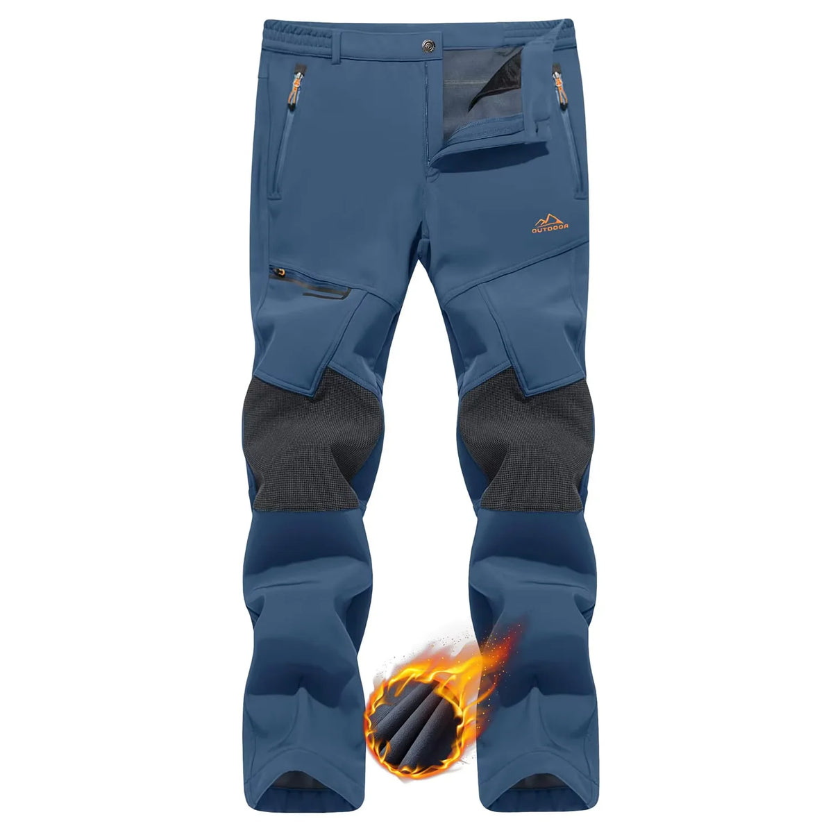 TACVASEN Winter Thicken Fleece Hiking Pants Men Warm Thermal Pants Windproof Outdoor Fishing Camping Mountain Ski Pants Trousers