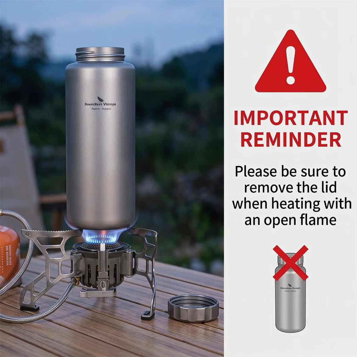 Boundless Voyage Titanium Bottle Outdoor Water Bottle Camping Canteen for Tea Coffee Cycling Drinkware Sports Bottle 1050ml