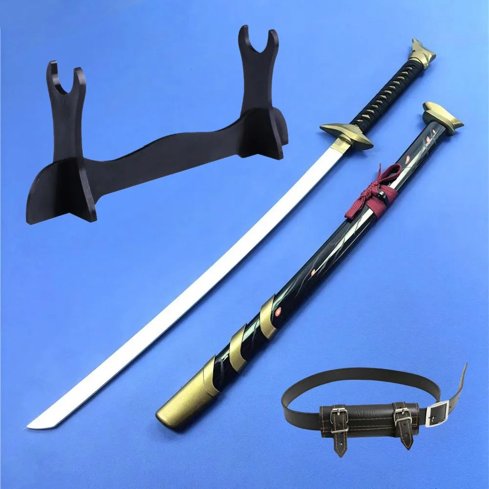 40inch Yasuo Katana Anime League of Legends Sword Cosplay Yone Wooden Ninja Knife Real Size Japanese Katana Samurai Sabre Gift