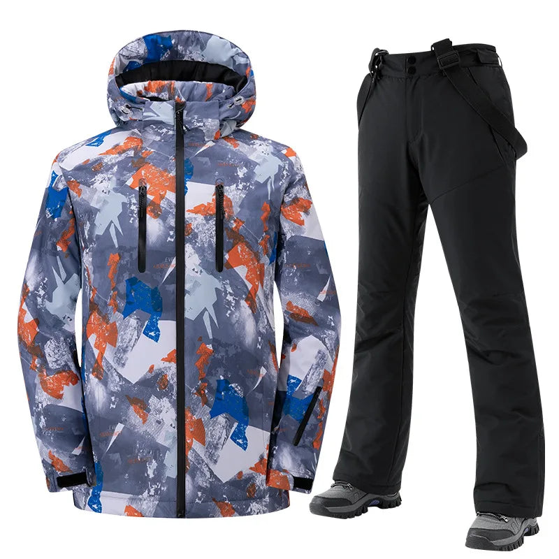 New Ski Suit Men Women Skiing and Snowboarding Sets Outdoor Warm Waterproof Windproof Jacket+Pants Male Female Winter Snow Suit