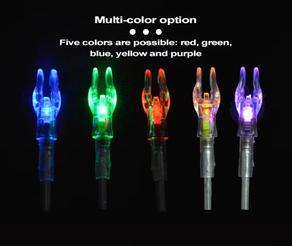 3pcs ID 4.2 MM Arrow Shaft Bow Archery Hunting LED Nock Lighted Luminous Arrow Tail