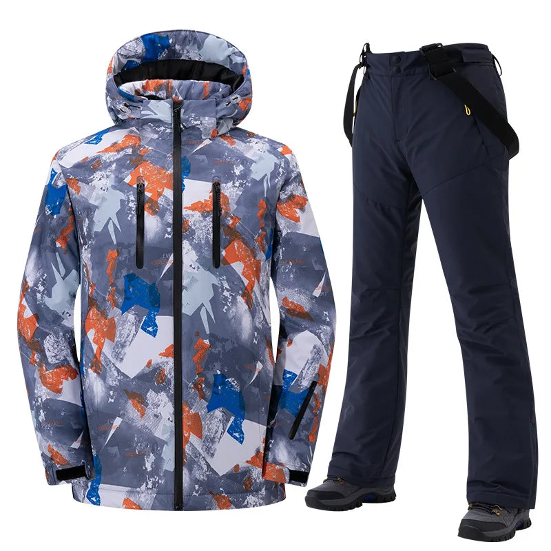 New Ski Suit Men Women Skiing and Snowboarding Sets Outdoor Warm Waterproof Windproof Jacket+Pants Male Female Winter Snow Suit