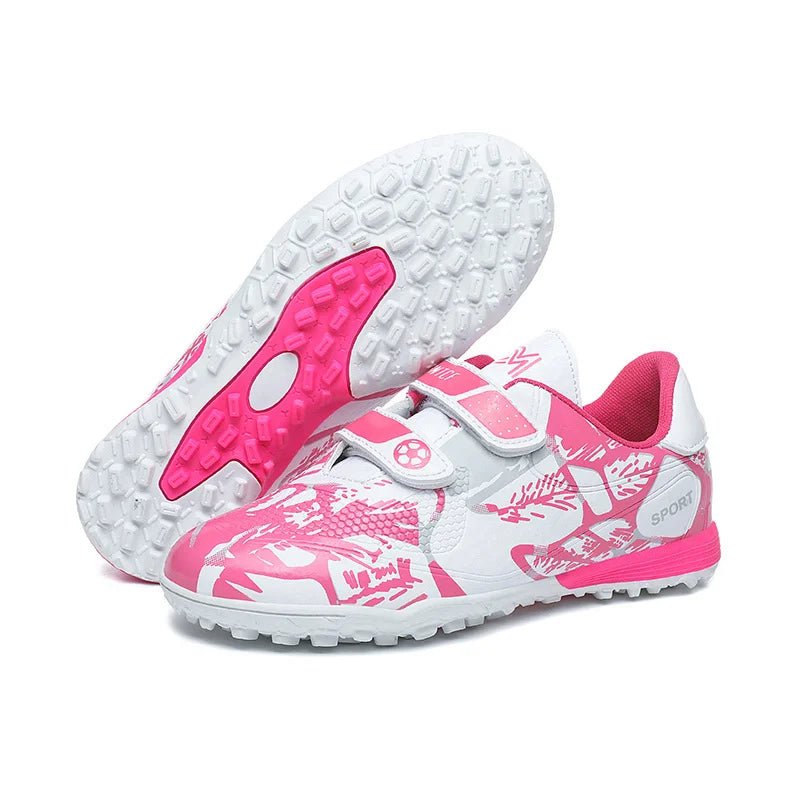 Kids Soccer Shoes FG/TF School Football Boots Boys Girls Cleats Grass Sneakers Child Outdoor Athletic Training Sports Footwear