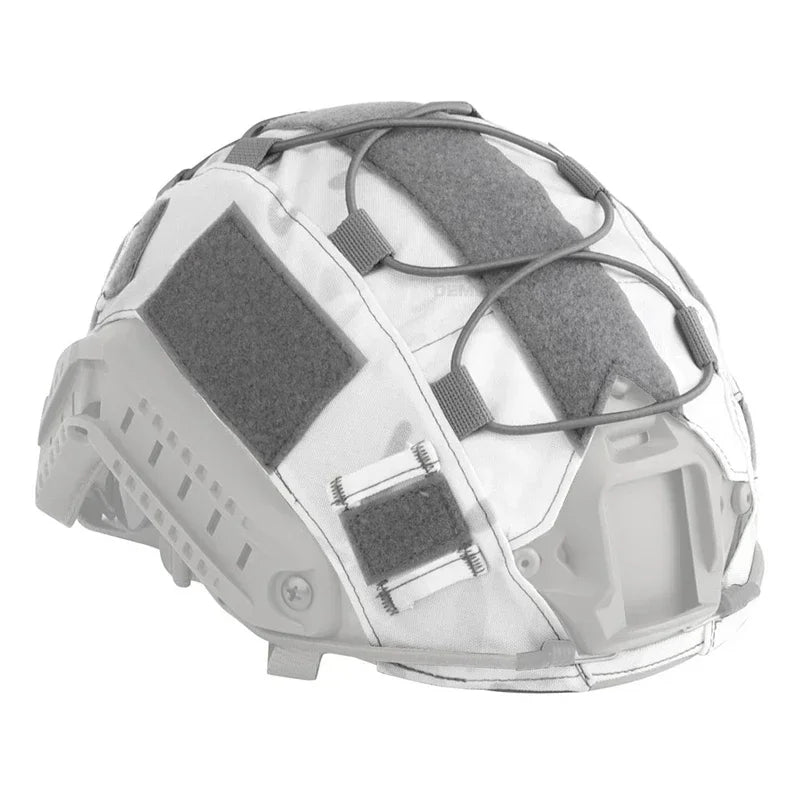 Airsoft Helmet Cover Camouflage Tactical FAST Helmet Cloth Hunting Shooting Helmet Accessories with Elastic Cord