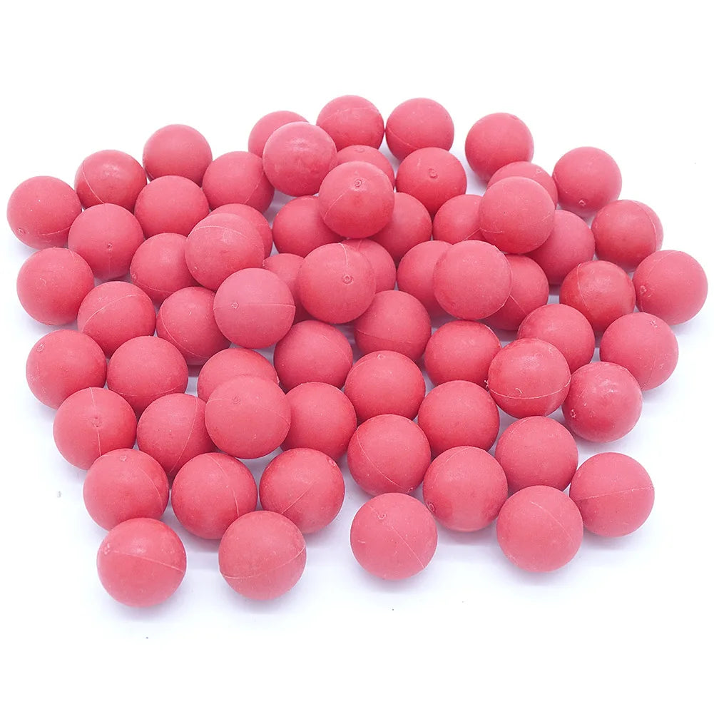 Paintball 200pcs Bullet 0.68 Caliber 17mm Reusable Nylon Elastic Ball Outdoor Shooting Bullet Ball T4E Black Yellow Orange