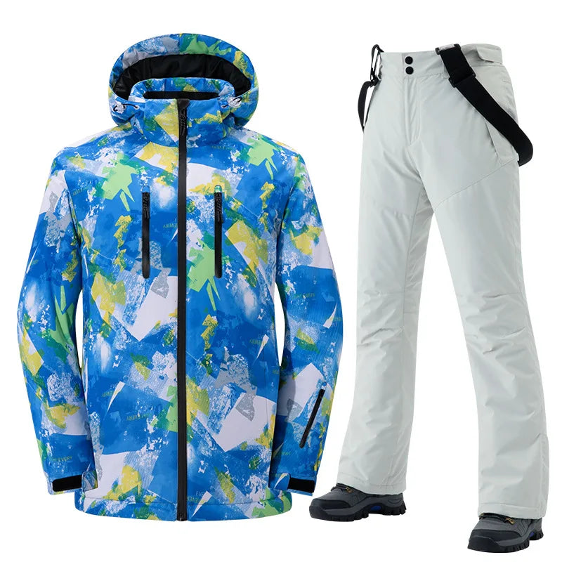 New Ski Suit Men Women Skiing and Snowboarding Sets Outdoor Warm Waterproof Windproof Jacket+Pants Male Female Winter Snow Suit