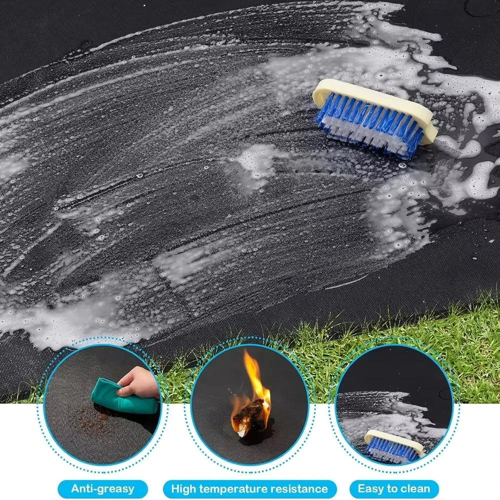 Heat Resistant Grill Mats for Outdoor Grill to Protect Your Prep Table and Outdoor Grill Table - Fire Proof & Water Proof & Oil