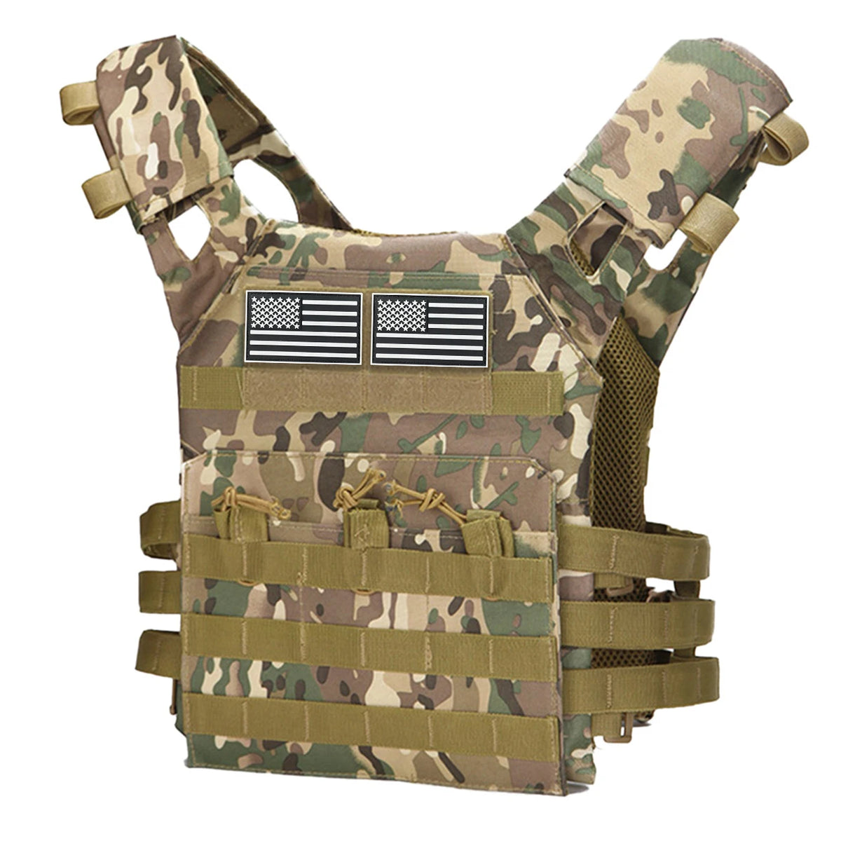 Lightweight hunting vest MOLLE system air cushion vest with adjustable shoulder straps for outdoor hunting sports