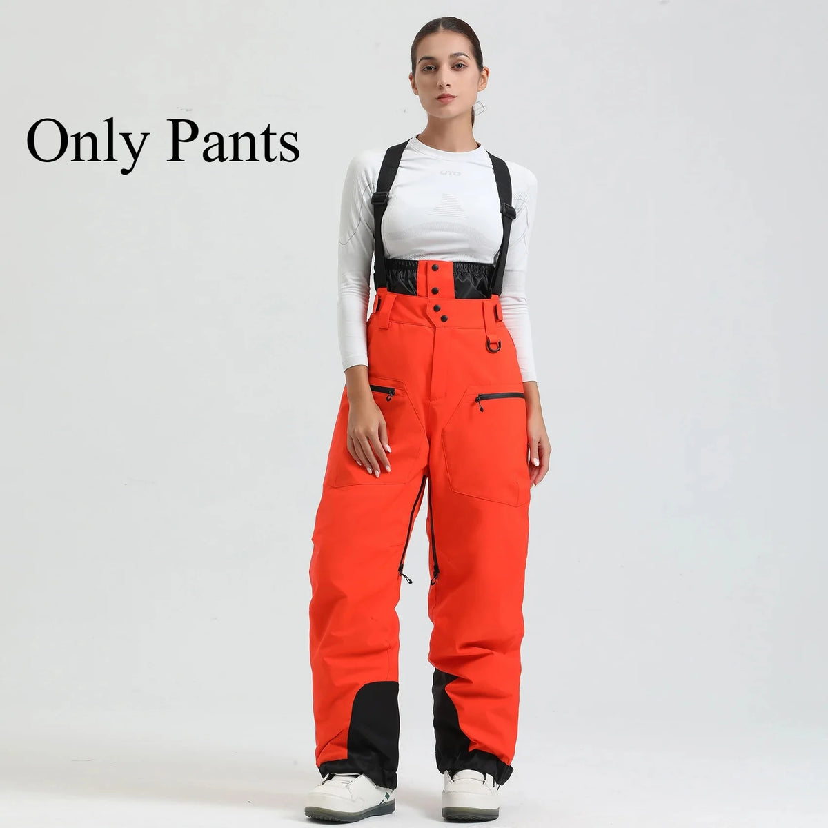 New Ski Pant Solid Snow  Women Windproof Waterproof Snow Pants Warm Breathable Thickened Winter Outdoor Snowboarding Trousers