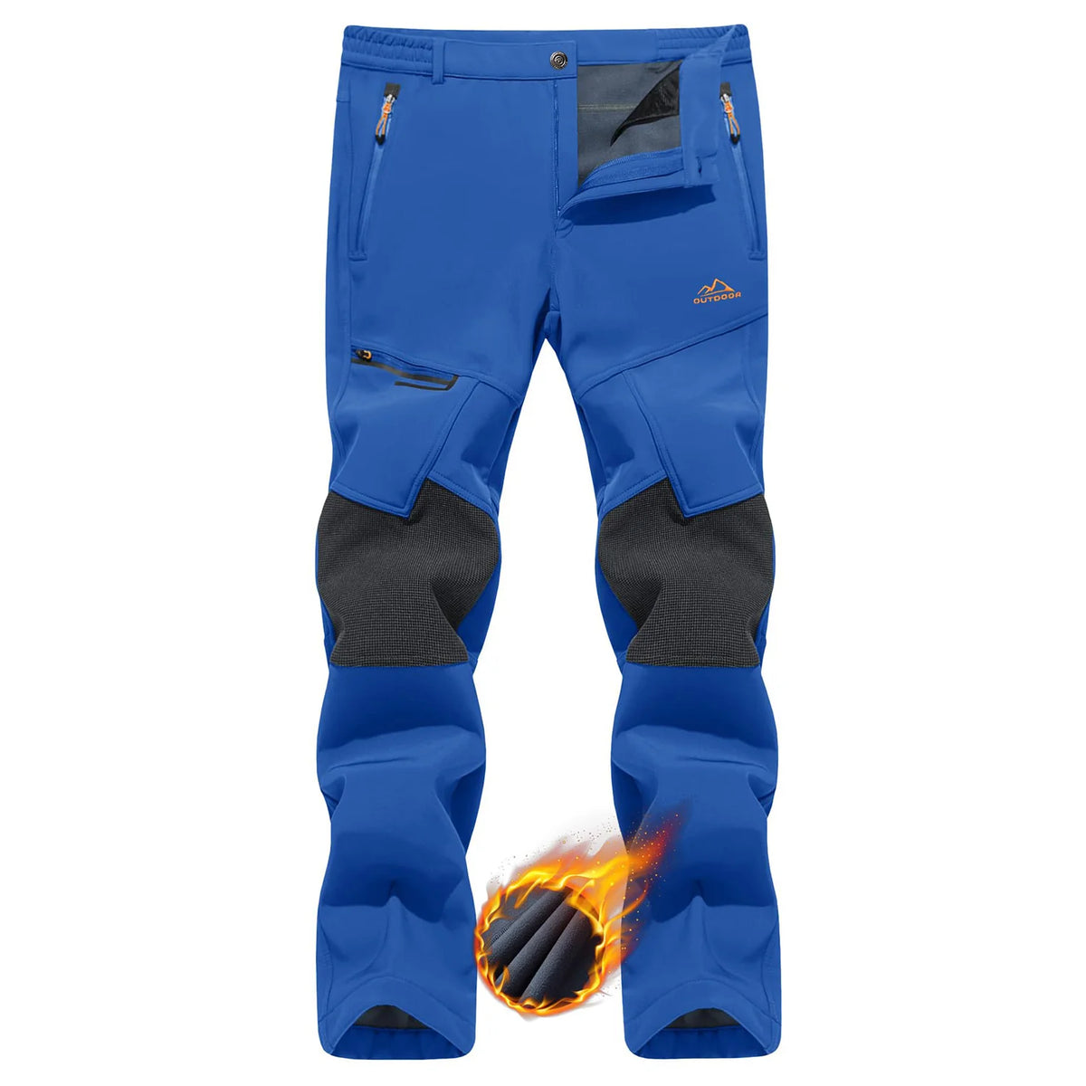 TACVASEN Winter Thicken Fleece Hiking Pants Men Warm Thermal Pants Windproof Outdoor Fishing Camping Mountain Ski Pants Trousers