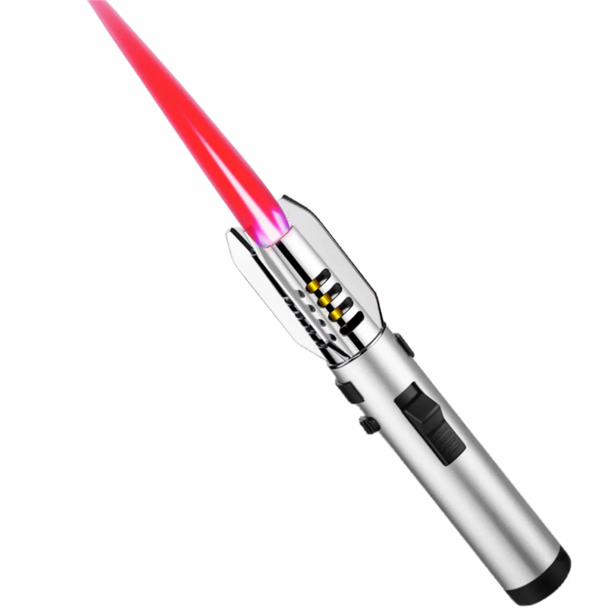 Dazzling Lightsaber Windproof Lighter Pink Large Flame Outdoor BBQ Portable Inflatable Gun Lighter Cigar Gadgets Men's Lighters
