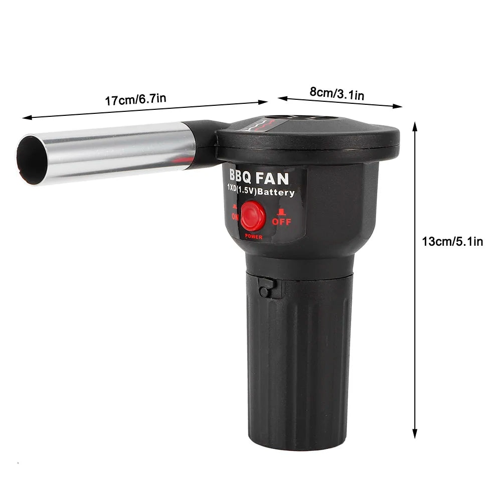 Portable Handheld BBQ Fan Electric Air Blower for Outdoor Picnic Camping Grill Barbecue Cooking Stove Tool