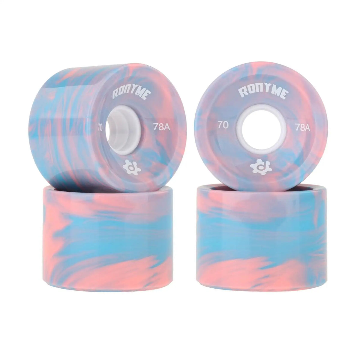 4pcs 70mm Longboard PU Wheel Replacement Skateboard 78A Hardness Wheels Cruising Wheel ABEC- Outer Cover Casing