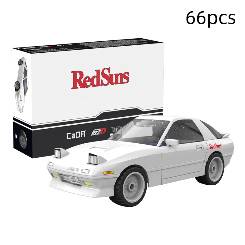 Cada Anime Initial D Champion Vehicle Building Blocks Compatible City Street View Japanese Parking Lot Bricks Toys Boys Gifts