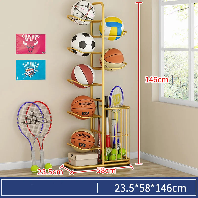 Indoor Children Basketball Storage Rack Put Ball Football Storage Basket Placed Rack Kindergarten Volleyball Stand Holder Space