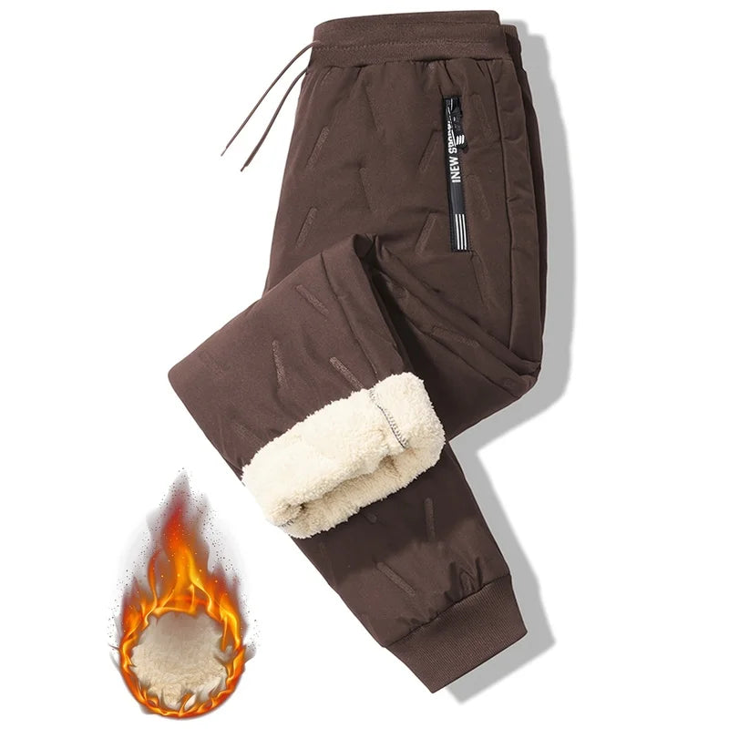 Winter Men's Warm Sports Pants Hiking Pants Men's Sportswear Long Pants Fleece Lining Essential Clothing For Cold Protection