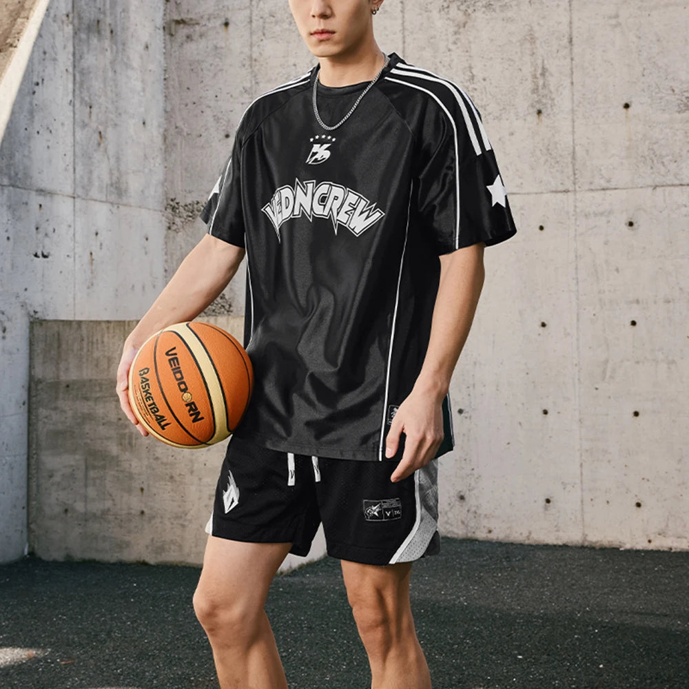Summer Basketball Jersey Breathable Quick Dry T Shirt Short Sleeve Sports Running Top for Training Lightweight Mesh Workout Tee