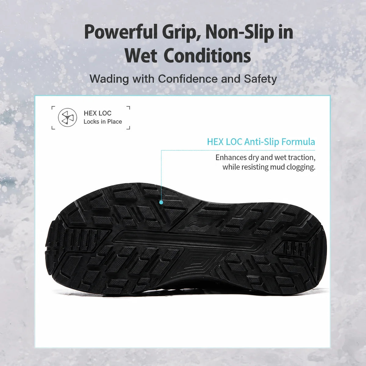Li-Ning Unisex WUI COBBLES Outdoor Sandals Breathable Shock Absorption Lightweight Stable LiNing Leisure Sandals AGHW003