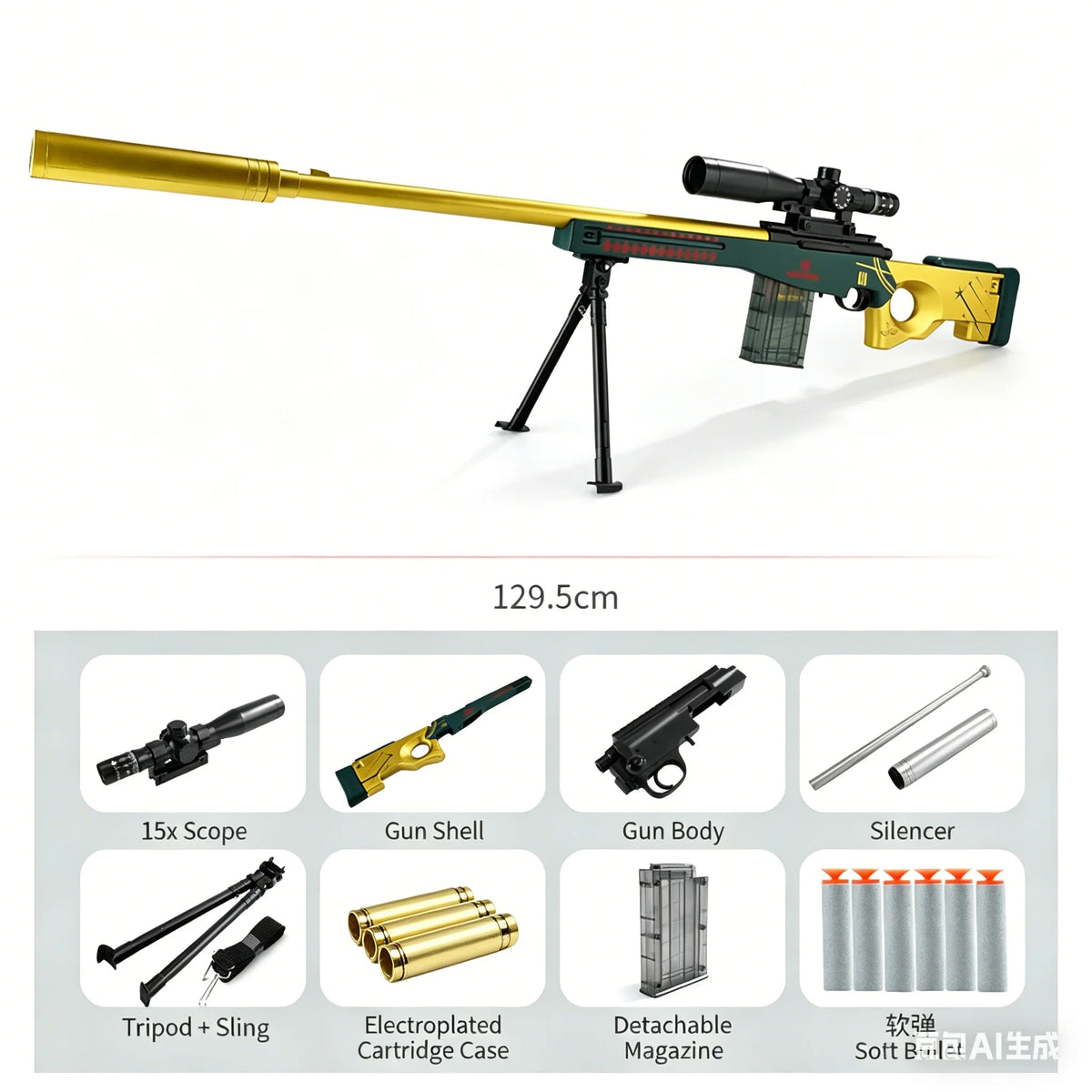 AWM Throwing Soft Bullet Gun Simulation Large M24 Manual Soft Bullet Toy Gun 98k Sniper Rifle Outdoor Toy Gun