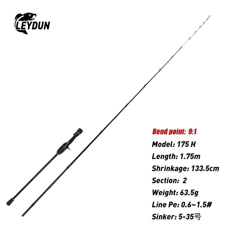 LEYDUN ZORO Light Fishing Rods Tianium Tip Cuttlefish Casting Rod 145L/M/H 59g/58g/55g 150MH 68g 175H 63g Squid Boat Webfooted