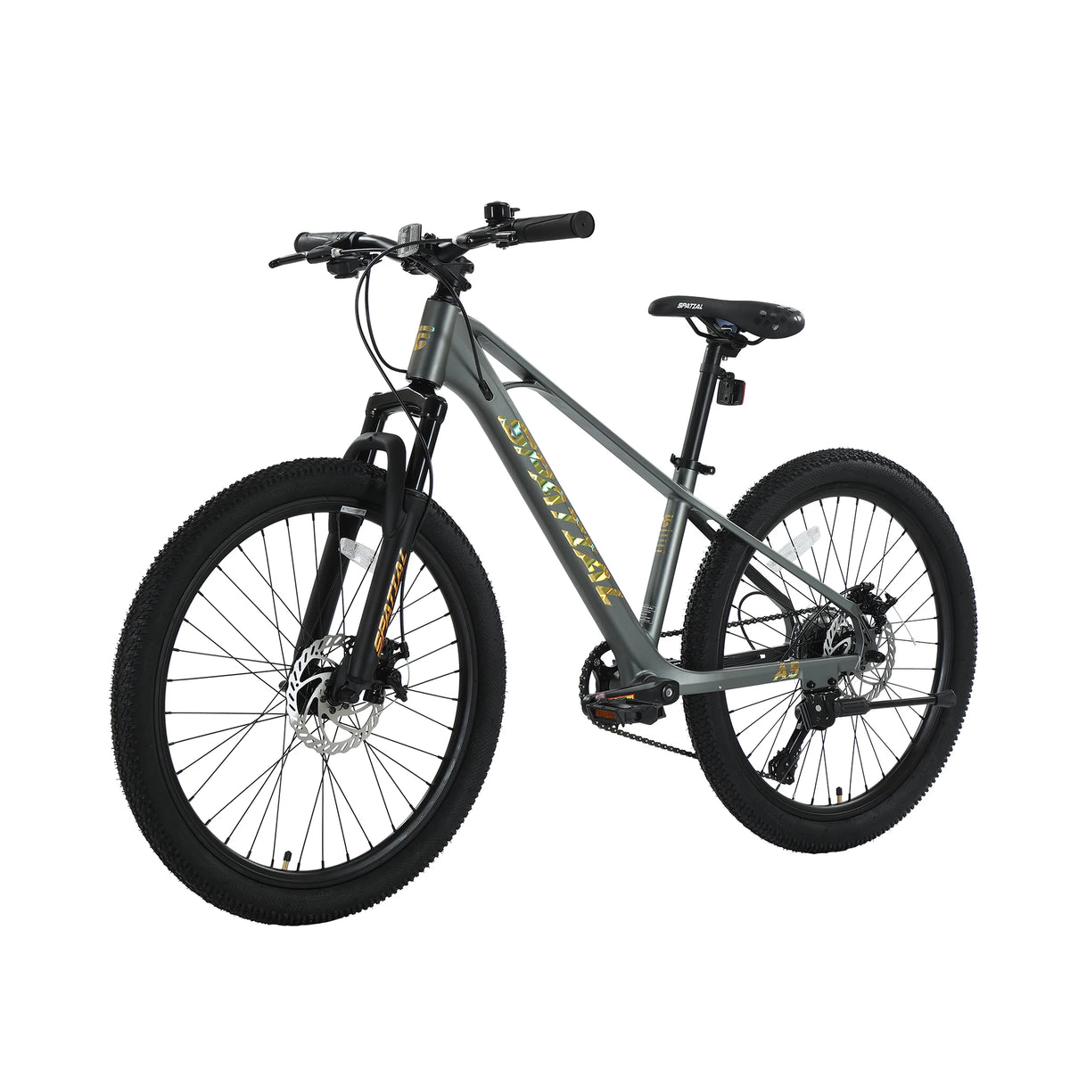 SPATIAL MT24MG 24 Inch Hardtail Mountain Bike, 8-Speed MTB, Bicycle for Teens & Adults, Lightweight Magnesium Alloy Frame, Suspension Fork, Front & Rear Disc Brakes