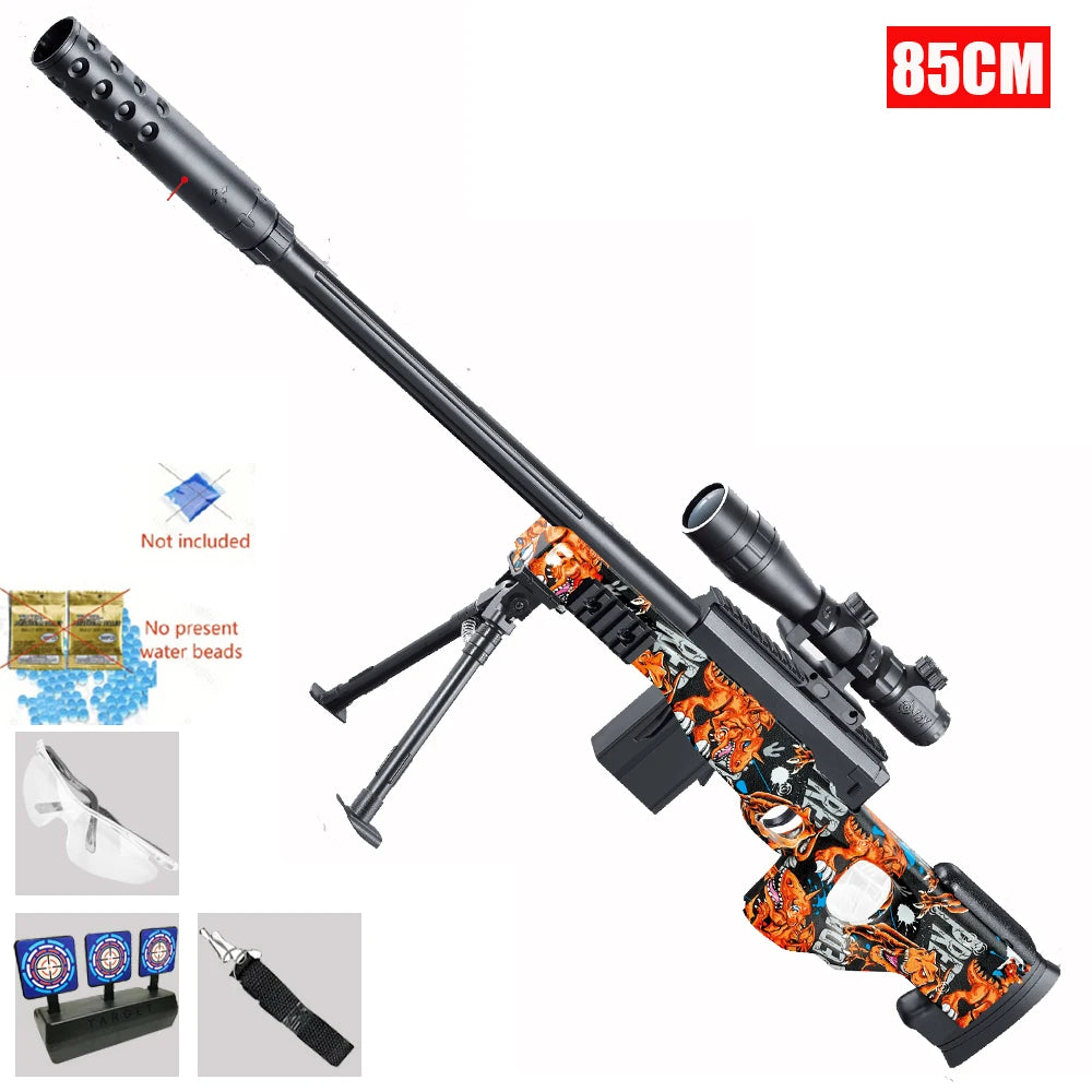 New Awm&M24 Manual Toy Gun Fires 7-8mm Gel Balls, Safe Outdoor Toy for Boys, New Year Gift