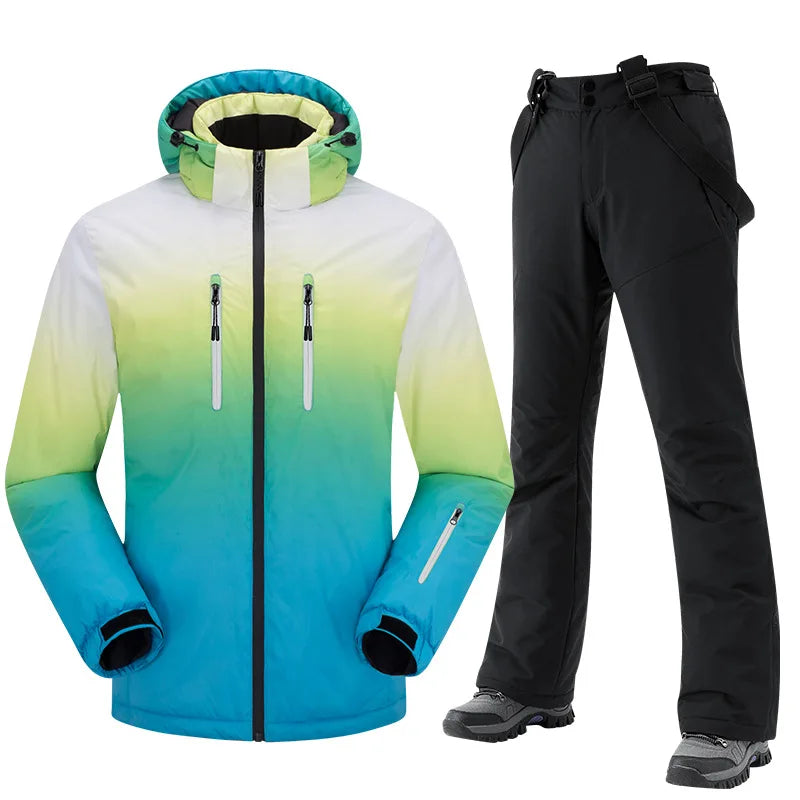 New Ski Suit Men Women Skiing and Snowboarding Sets Outdoor Warm Waterproof Windproof Jacket+Pants Male Female Winter Snow Suit