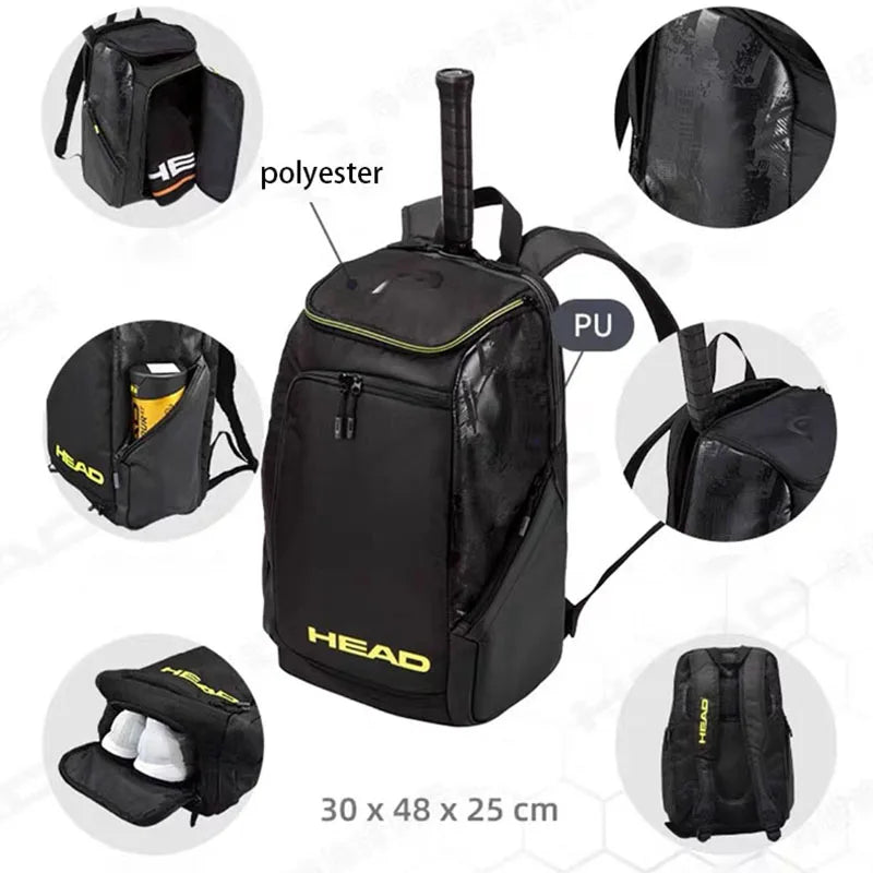 HEAD EXTREME NITE Tennis Backpack Berrettini 1-2 Pack Men's and Women's Sports Bag Independent Shoe Compartment