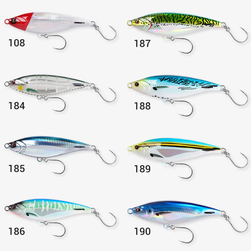 NOEBY-Stickbait Sinking Pencil Fishing Lure, Long Casting, Artificial Hard Baits,Sea Bass Tuna Fishing Lure,115mm 43g,150mm 85g