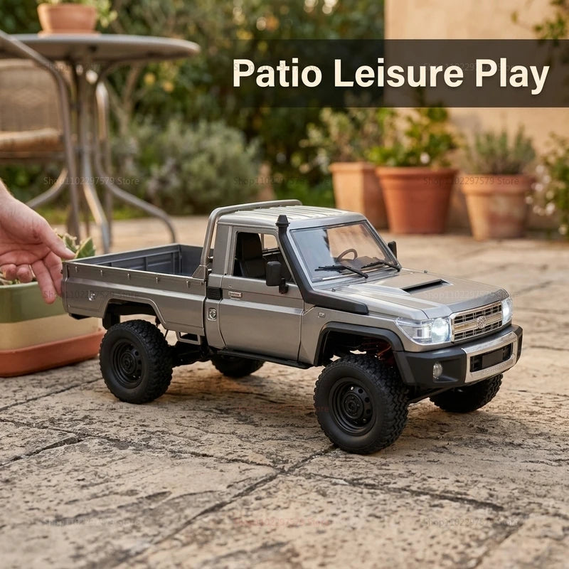MN82 Upgraded PRO Off-Road 4WD Pickup Truck 1:12 Scale RC Car with Headlights 2.4G Remote Control Toy Gift for Kids Outdoor Play
