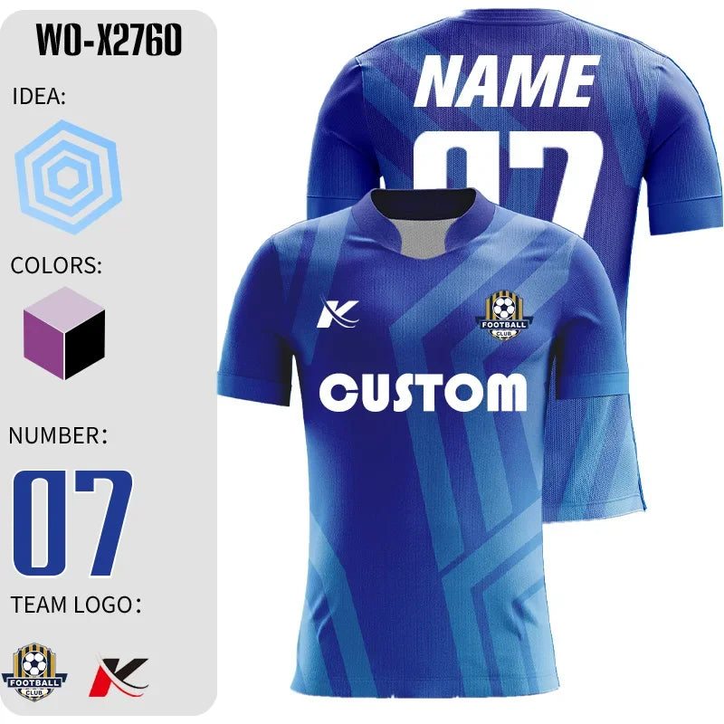 Personalized Sublimation Custom Plus Big Size Soccer Uniforms Football Jerseys Teams Stitched Mens Sets With Embroidered Logo