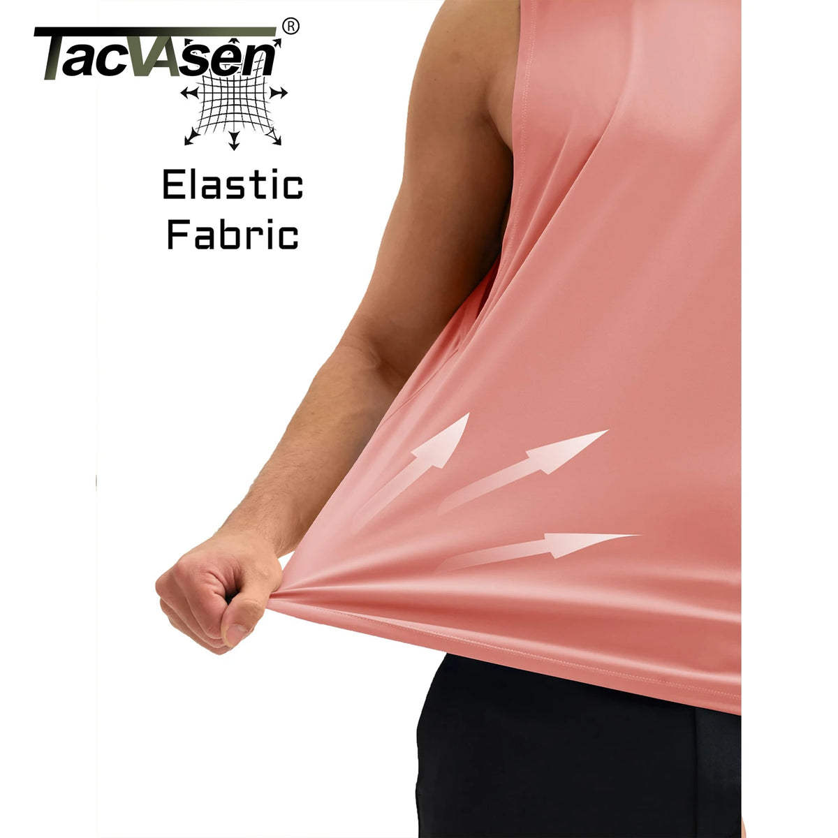 TACVASEN Summer Workout Tank Tops Mens Quick Dry Lightweight Sleeveless Shirts Gym Bodybuilding Muscle Tee Shirt Running Tee