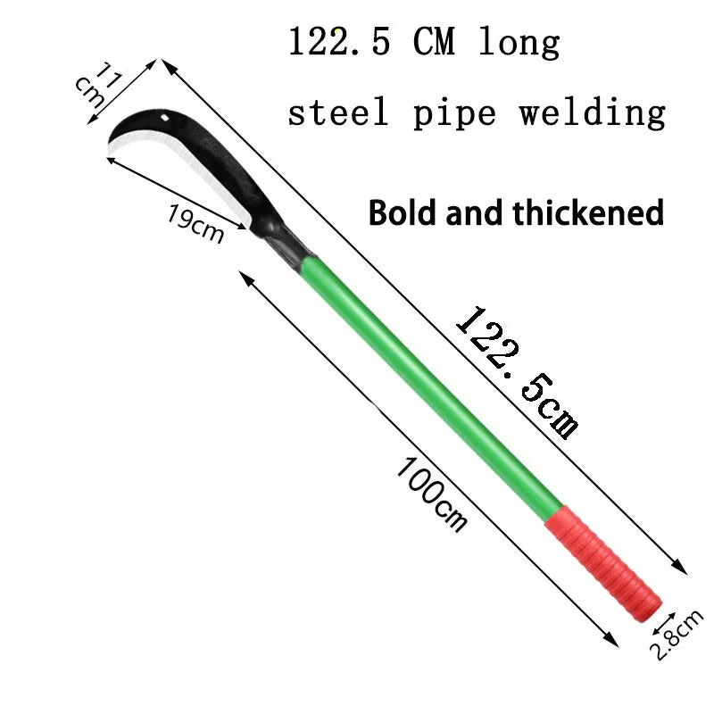 Add long handle sickle wood cutting outdoor lawn mower branch pruning tree cutting machete thickened