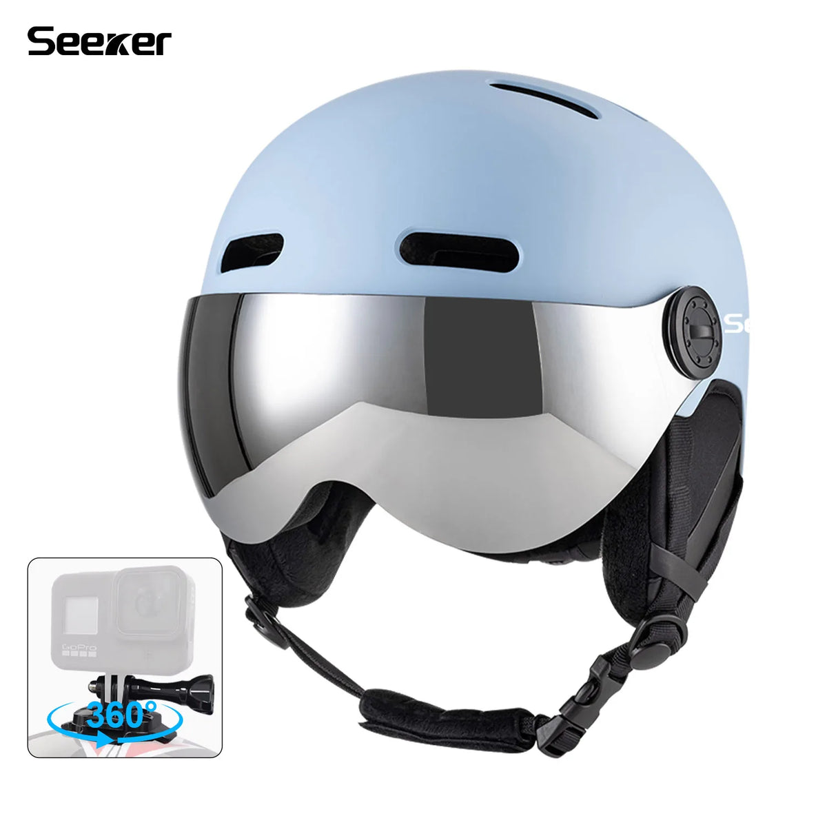 Seeker ski helmet is lightweight, impact-resistant, winter men's and women's snowmobile skateboard outdoor sports helmet