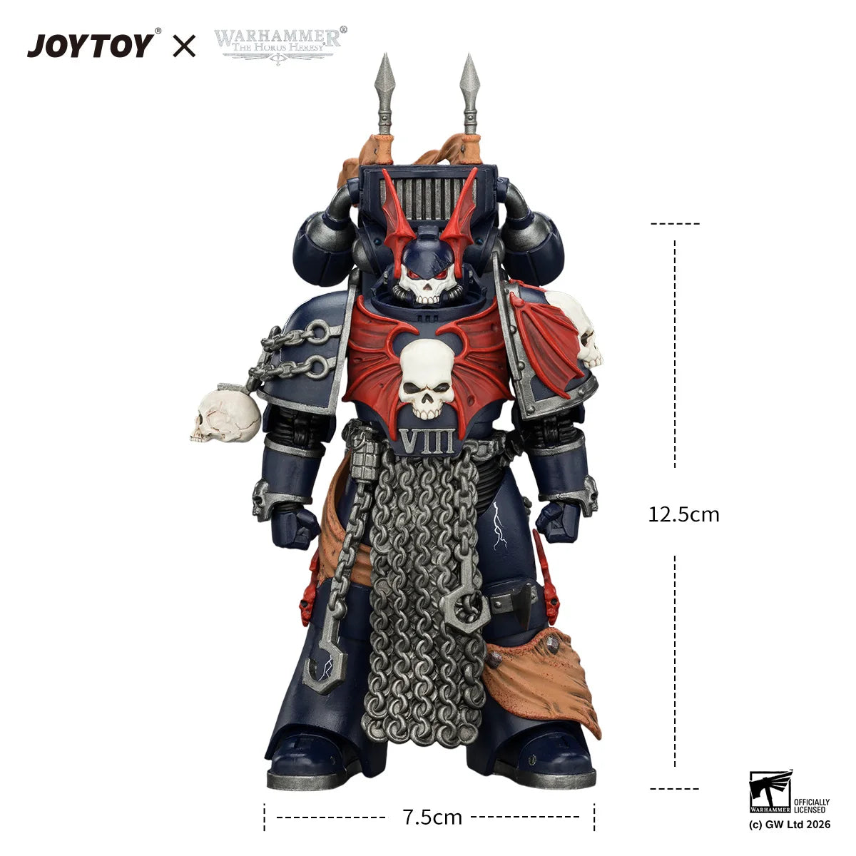 JOYTOY Warhammer 40K Action Figure 1/18 Night Lords Legion Praetor with Jump pack figures Toys