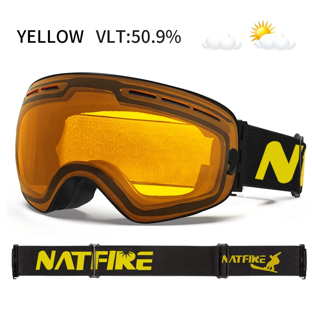 Ski Goggles Anti-fog Double Layers UV400 Big Ski Glasses Skiing Mask Snowboard Men Women Snow Goggles
