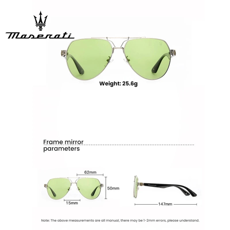 Maserati Polarized Sunglasses For Men Women UV400 Driving Glasses Classic Style High-End Fashion Premium Quality 7132