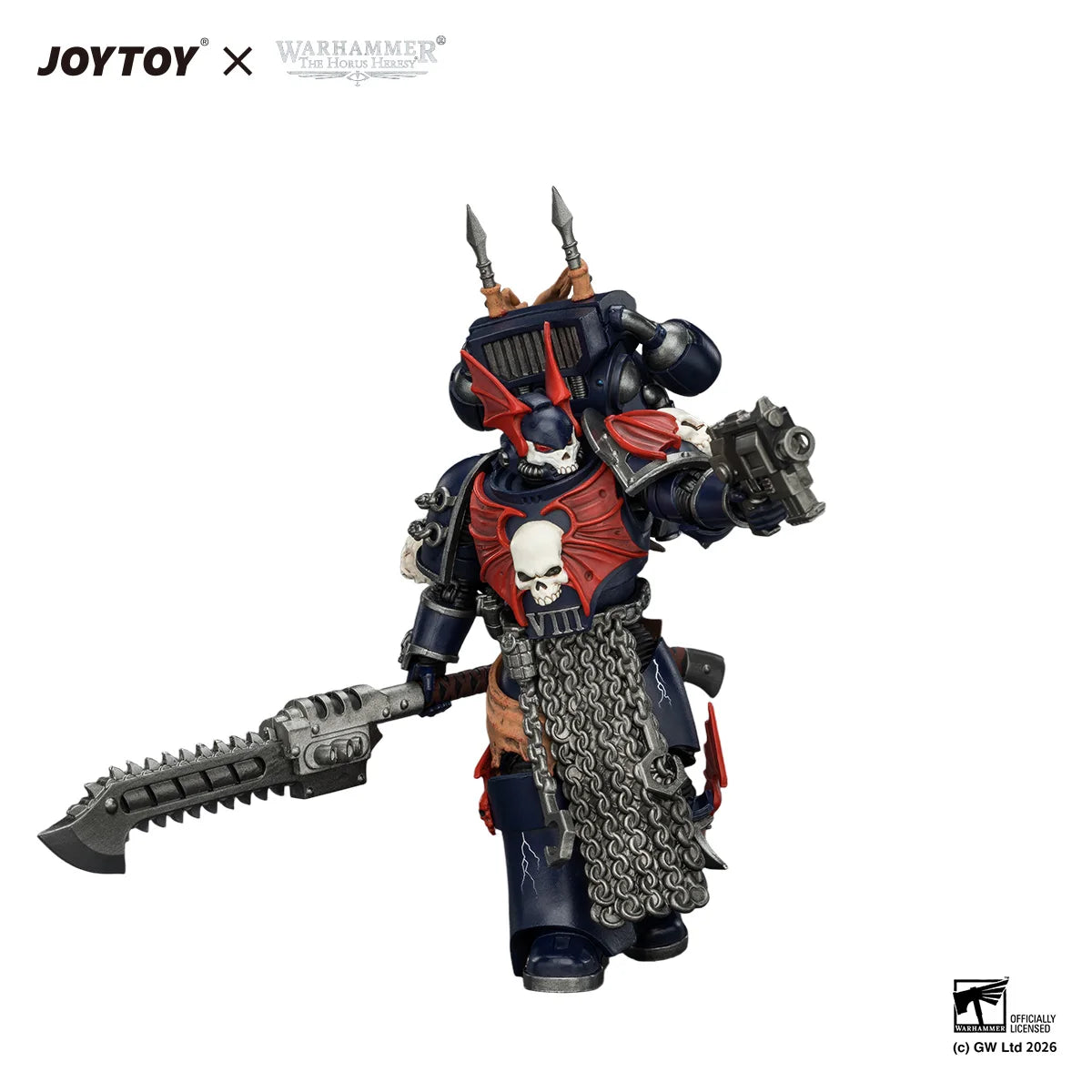 JOYTOY Warhammer 40K Action Figure 1/18 Night Lords Legion Praetor with Jump pack figures Toys