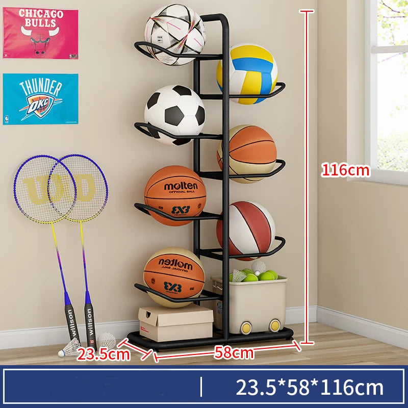 Indoor Children Basketball Storage Rack Put Ball Football Storage Basket Placed Rack Kindergarten Volleyball Stand Holder Space