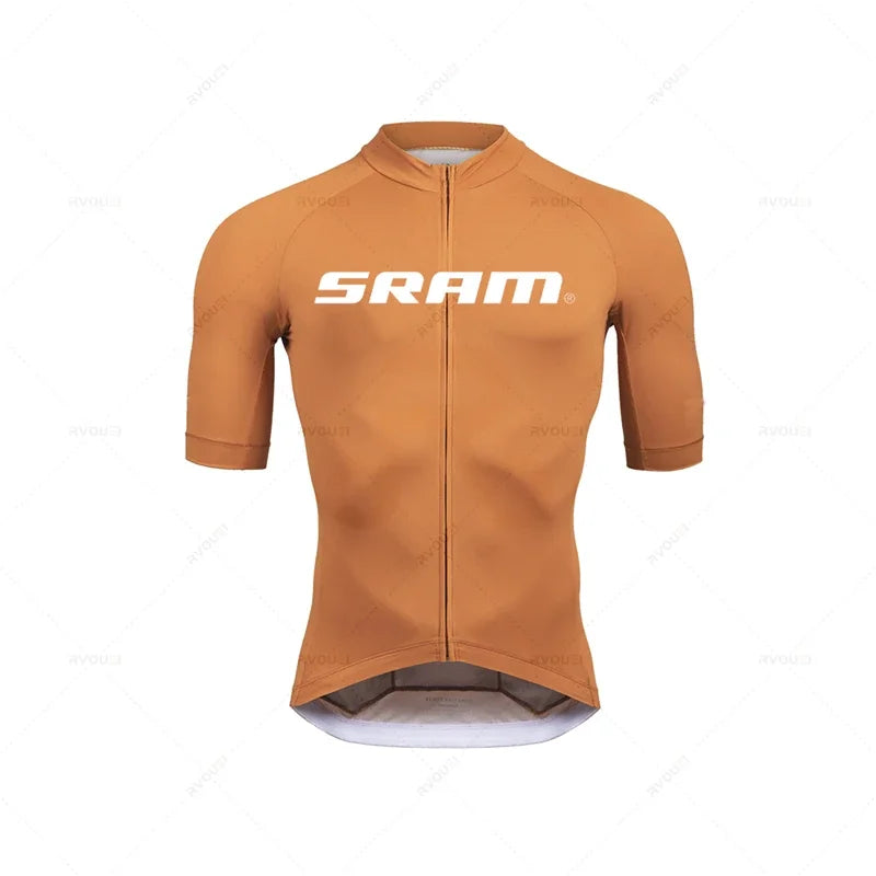 2024 Sram Pro Cycling Jersey Sets Men Bib Shorts Bicycle Short Sleeve Bicicleta Clothing Bike Maillot Ciclismo Hombre Black Sets